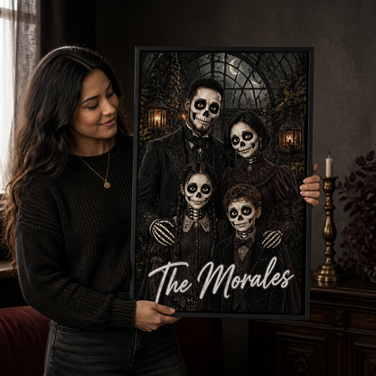 Personalized Halloween Family Canvas – Custom Photo Gothic Skeleton Portrait – Spooky Home Decor Gift mockup-held-6a9b7ffd02af23c848c98be7.png