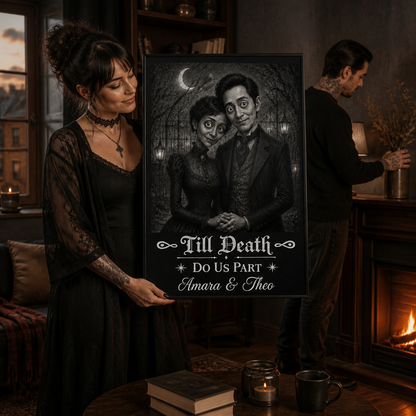 Till Death Do Us Part – Personalized Photo Canvas – HalloweenWedding Gift For Couple mockup-held-6a9b818902af23c848c98bef.png