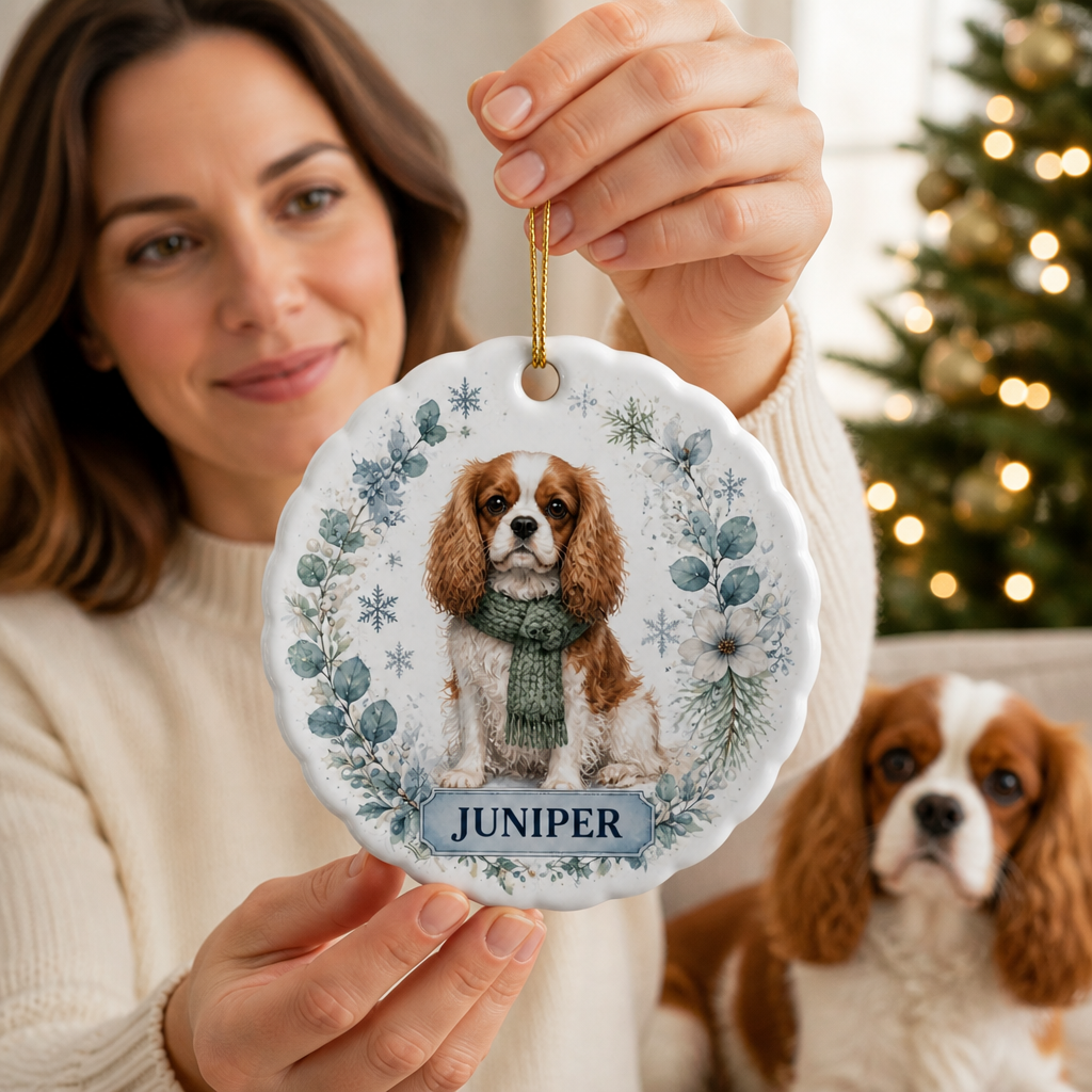Winter Wreath Pet Portrait Ornament – Custom from Your Photo mockup-held-6a9b85fd9e39e378918440aa.png