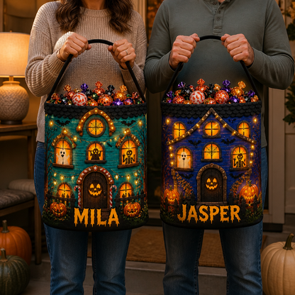 Custom LED Light Bucket Bag - Personalized Halloween Birthday Gifts For Kids - Boo Crew Lives Here mockup-held-6a9c3a68ccdaddb64326d32c.png