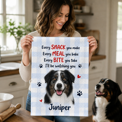 Every SNACK you make – Personalized Photo Kitchen Towel – Dog Lover Gift mockup-held-6a9e2fe5d619c183f2bd42ac.png