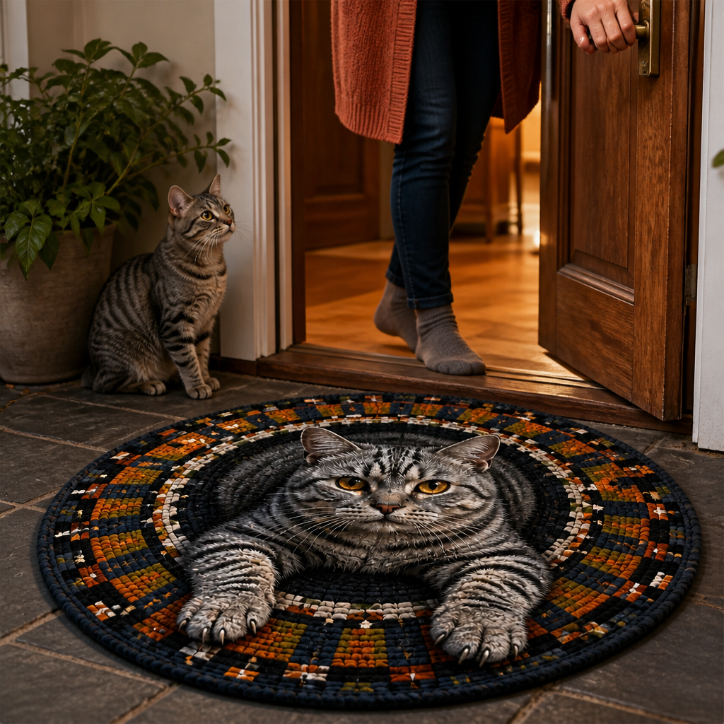 Custom 3D Cat Doormat – Your Cat "Crawling Out" from Photo mockup-held-6a9e3013d619c183f2bd42ad.png