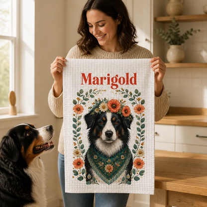 Custom Pet Portrait Kitchen Towel – Boho Floral with Name mockup-held-6a9e302b7b8fba86072aa62c.png