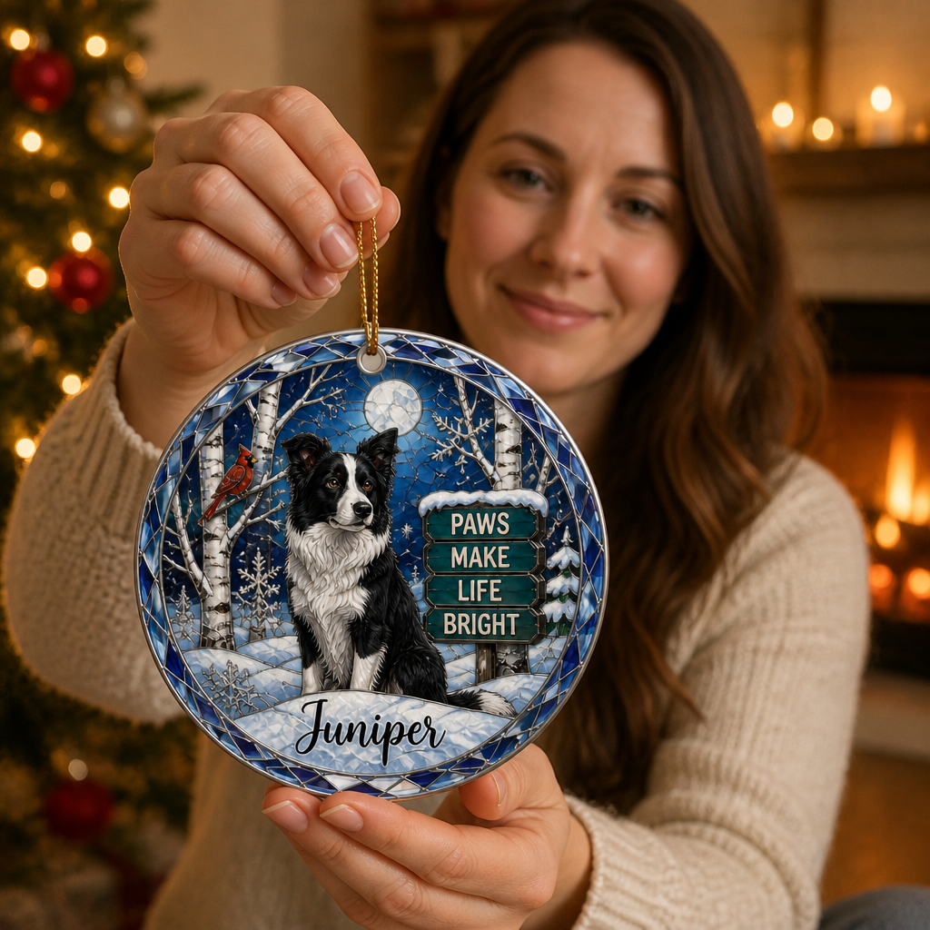 Paws Make Life Bright – Personalized Photo Ornament – Christmas Gift mockup-held-6a9fbc7d51b1bf360a7f99a1.png