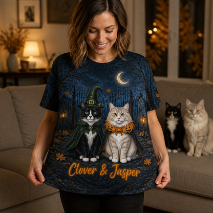 Custom Witch Cats All-Over Print Shirt – Your Cats in Halloween Costumes mockup-held-6aa1255638c900e6bccaf17a.png