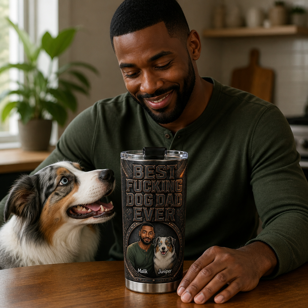 Best Fucking Dog Dad Ever – Personalized Photo Tumbler – Christmas Gift mockup-held-6ab34a8d6a247857113619c1.png