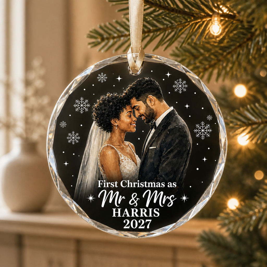 First Christmas as – Personalized Photo Crystal Ornament – Christmas Gift mockup-product-6a793d297f29b7db8faf50af.png