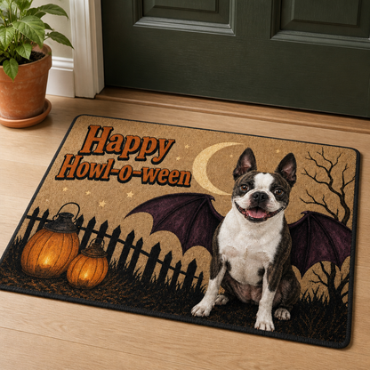 Happy Howl-o-ween – Personalized Photo Doormat – Halloween Gift mockup-product-6a7d38d07146e8c55664fdf9.png
