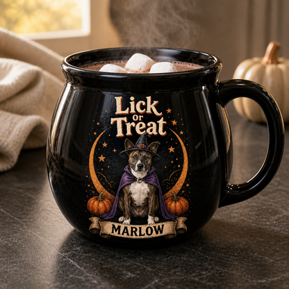 Lick Or Treat – Personalized Photo Halloween Black Ceramic Witch Mug – Halloween Gift mockup-product-6a7e74080d5d640ee79cd5b0.png