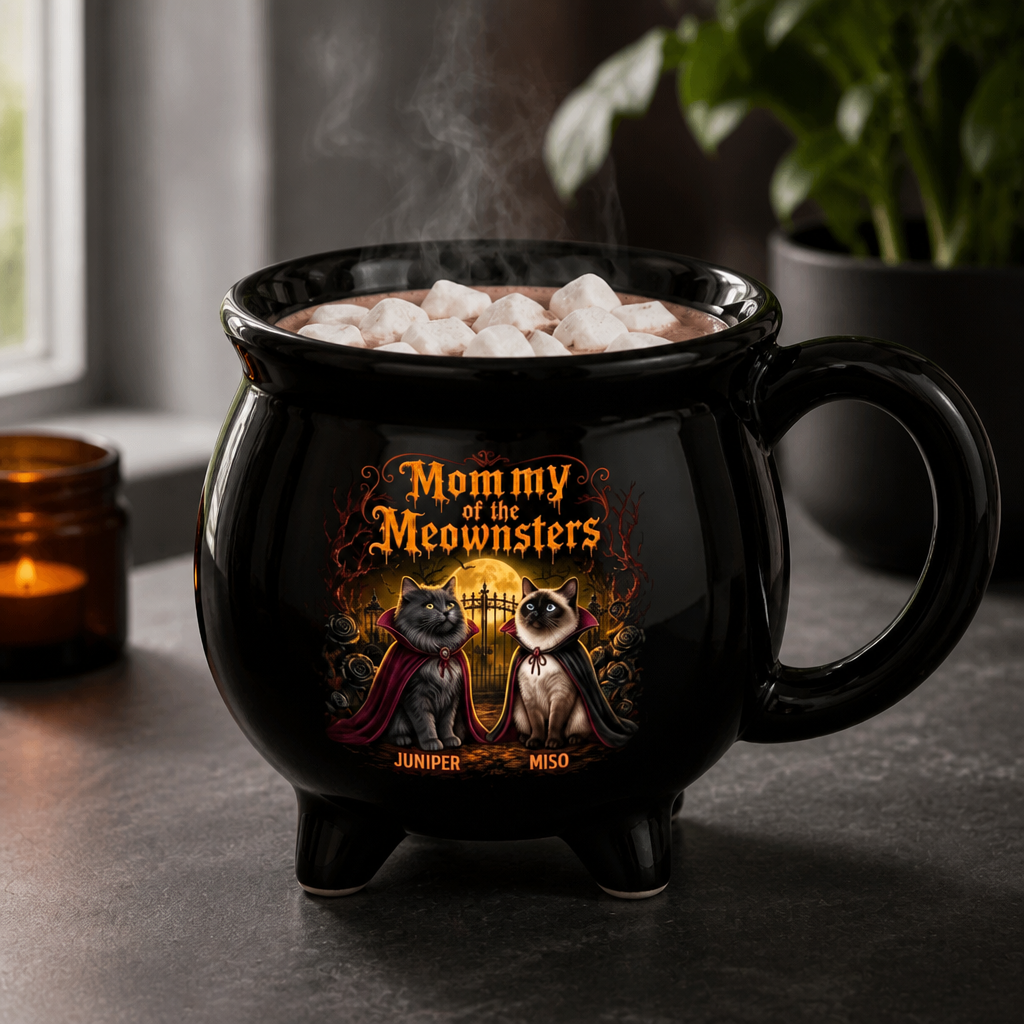 Mommy of the Meownsters – Personalized Photo Halloween Black Ceramic Witch Mug – Halloween Gift mockup-product-6a7e740f0d5d640ee79cd5b1.png