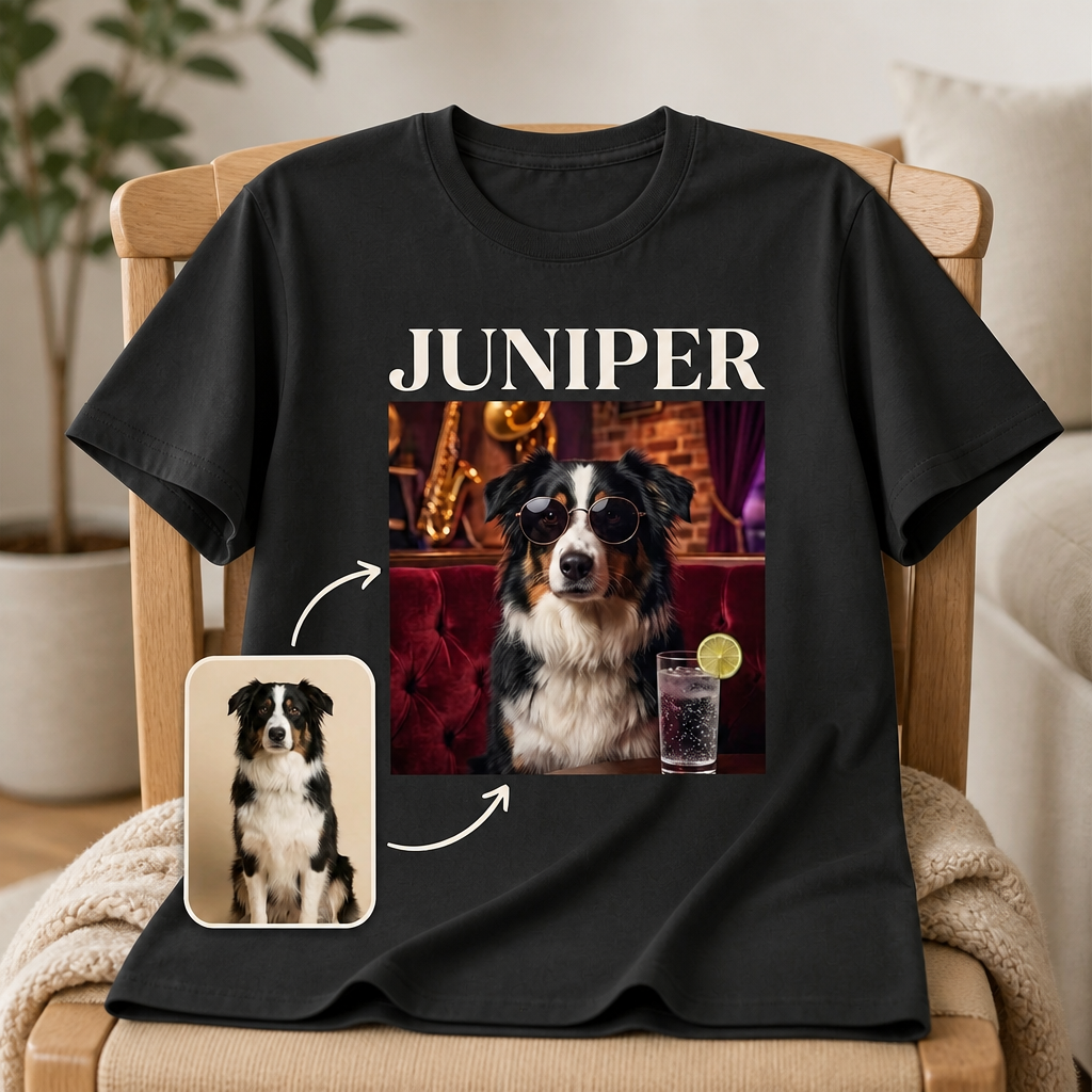 Juniper – Personalized Photo T-shirt – Dog Lover Gift mockup-product-6a7e88d7e97c173339a3c7a9.png