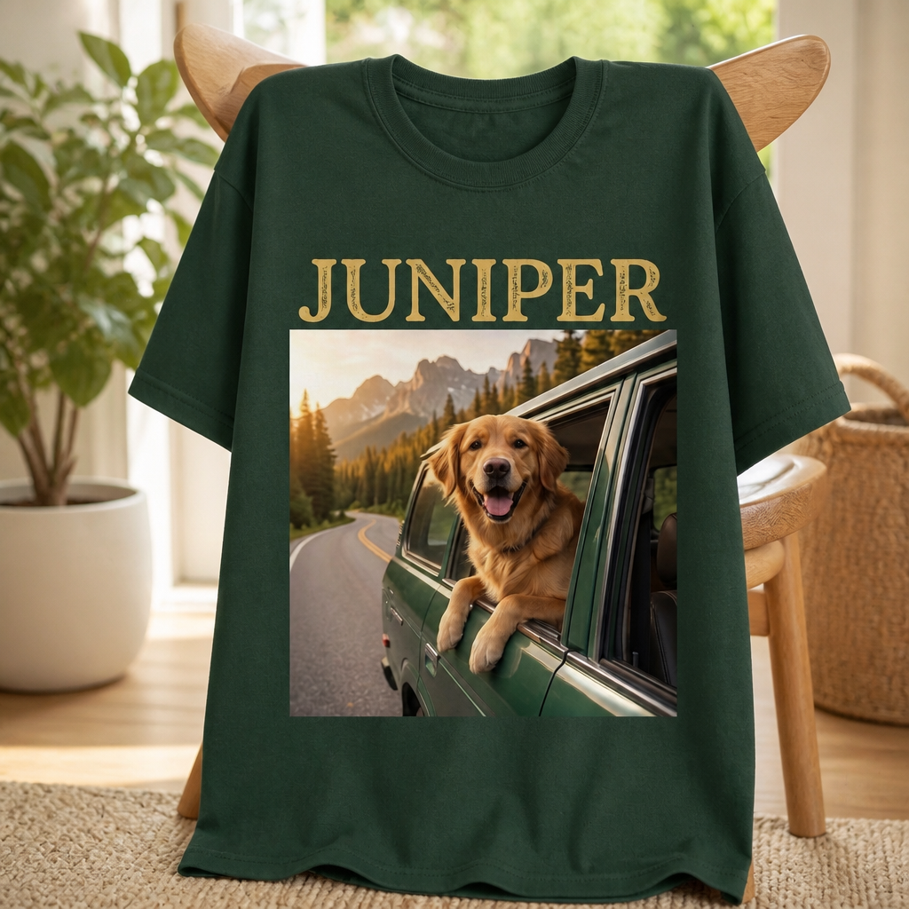 Juniper – Personalized Photo T-shirt – Dog Lover Gift mockup-product-6a7e88dde97c173339a3c7aa.png