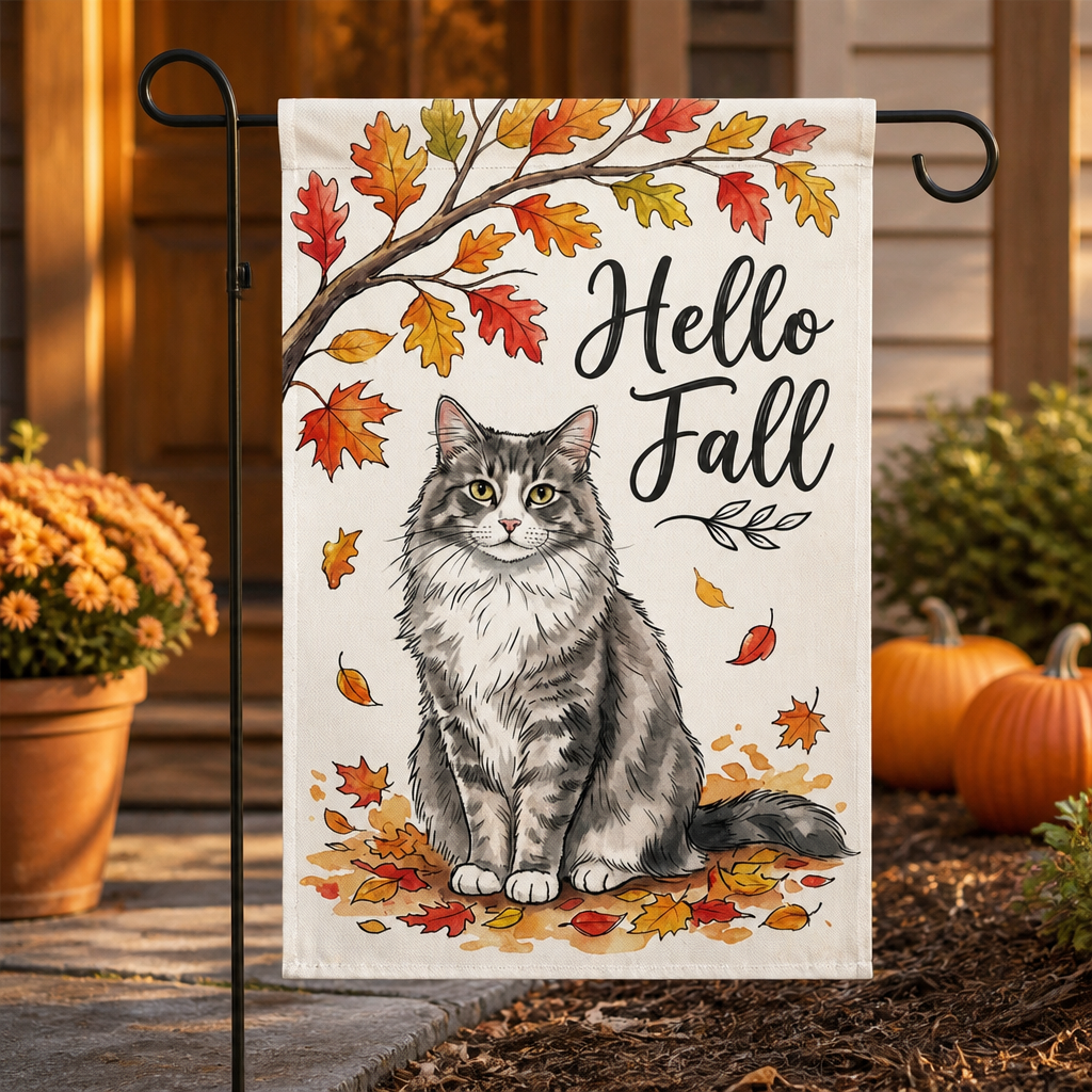 Hello Fall – Personalized Photo Flag – Fall Gift mockup-product-6a7e88ee5c37dd62d6c0d5b4.png