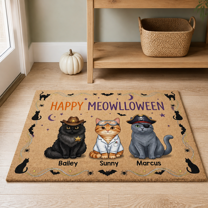 Happy Meowlloween – Personalized Doormat – Halloween Gift mockup-product-6a7ebcec5d1cfbae9a8b8254.png