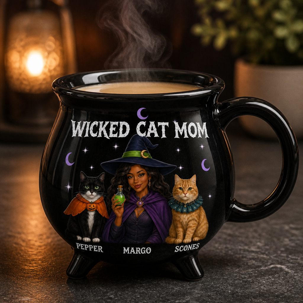 Wicked Cat Mom – Personalized Photo Halloween Black Ceramic Witch Mug – Halloween Gift mockup-product-6a7ebd0a5d1cfbae9a8b8256.png