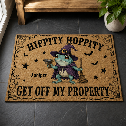 Hippity Hoppity – Personalized Photo Doormat – Halloween Gift mockup-product-6a7ec19d248709e56f7ae88a.png