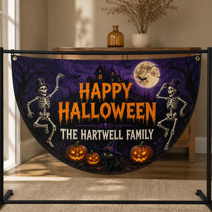 Skeleton, Pumpkin & Black Cat Outdoor Decor– Personalized Non-Pleated Fan Flag – Halloween Gift mockup-product-6a7ec1fa248709e56f7ae88b.png