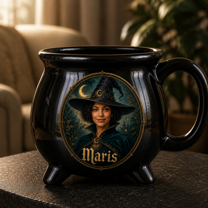 Custom Photo Halloween Black Ceramic Witch Mug - Personalized Halloween Gifts For Wife, Daughter, Besties, Sisters, Mom, Yourself mockup-product-6a7fd9f9fd40fb5b28c5f24f.png