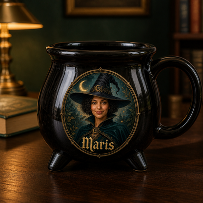 Custom Photo Halloween Black Ceramic Witch Mug - Personalized Halloween Gifts For Wife, Daughter, Besties, Sisters, Mom, Yourself mockup-product-6a7fdf2a2b19edb947ec3b34.png