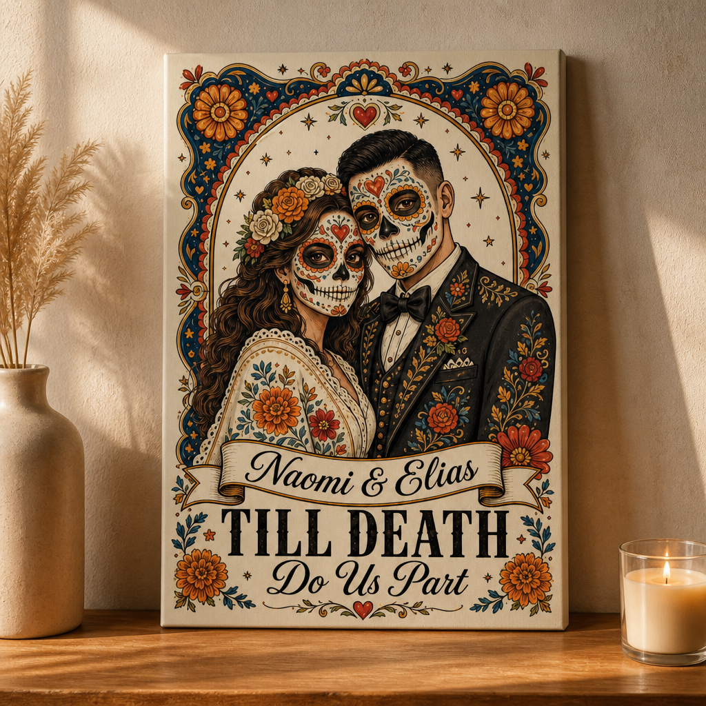 TILL DEATH Do Us Part – Personalized Photo Canvas – Halloween Gift, Gift For Couple, Wedding mockup-product-6a81e2098a8da44192a21ad6.png