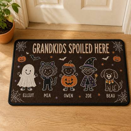 Grandkids Spoiled Here – Personalized Doormat – Halloween Gift For Family mockup-product-6a8292f0d2a44ea0d699734b.png