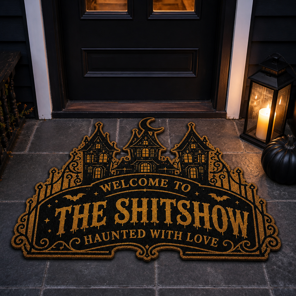 Haunted With Love – Custom Shape Doormat (ZB) – Halloween Gift For Friends, Family mockup-product-6a82934a65b40ec9ed5574f0.png