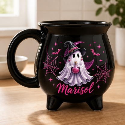 Baby Ghost - Personalized Halloween Black Ceramic Witch Mug – Halloween Gift For Hers mockup-product-6a82953b65b40ec9ed5574f6.png