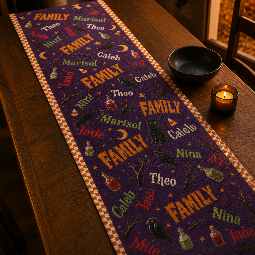 Custom Family Name Halloween Theme – Personalized Table Runner – Halloween Gift For Family mockup-product-6a82ad1b319628b11ce31bc5.png