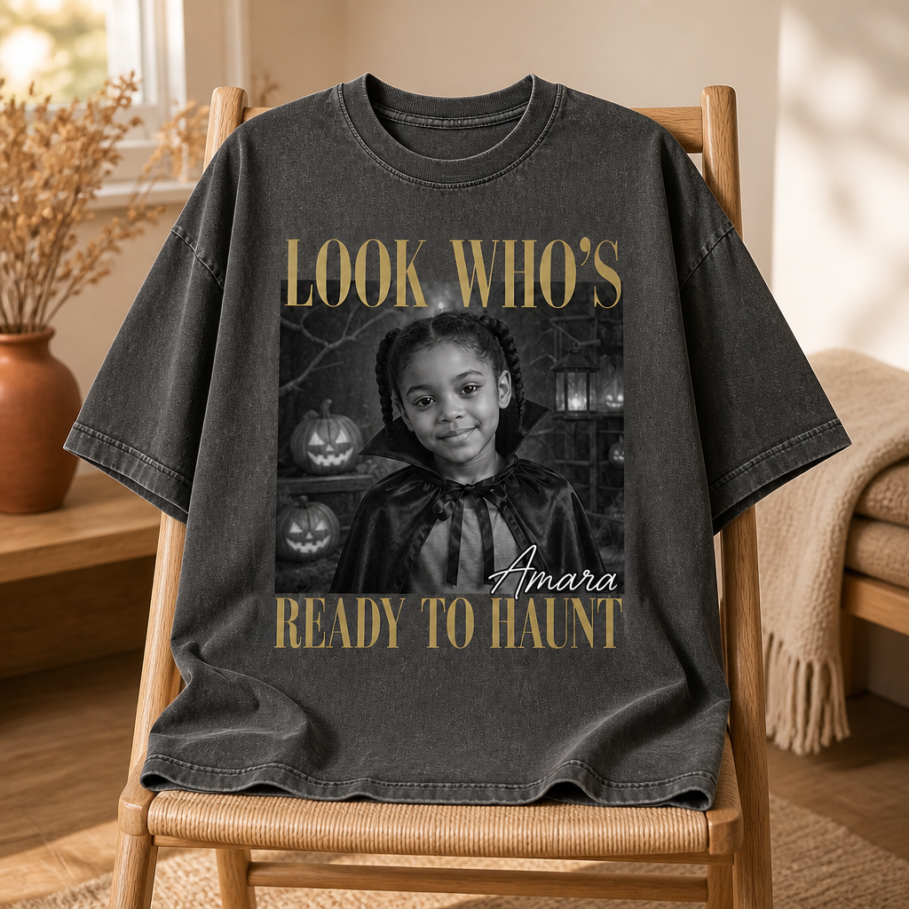 Look Who’s Ready to Haunt – Personalized Photo T-shirt – Halloween Gift For Friends, Sister, Hers mockup-product-6a848b26070509669cb9a6c6.png