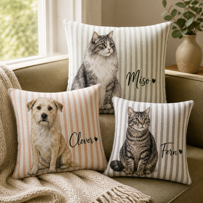 Custom Pet Portrait Pillow from Photo – Personalized Dog & Cat Name Throw Pillow mockup-product-6a865e0f2614ea18e0129df2.png