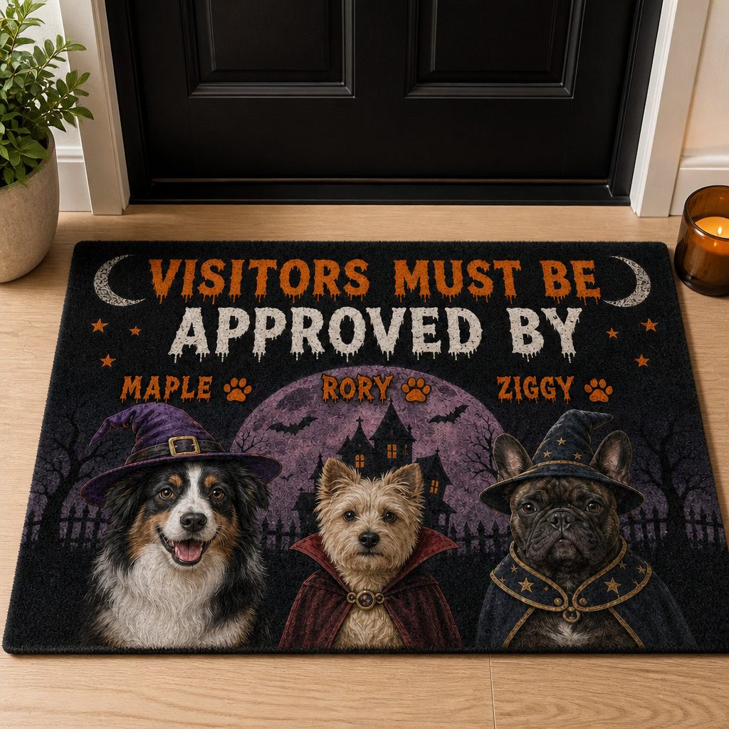 Visitors Must Be Approved By – Personalized Photo Doormat – Halloween Gift mockup-product-6a865e9db1b3cd1f0efb7499.png