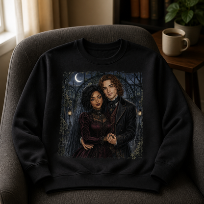 Custom Gothic Couple Portrait Shirt – Personalized Photo Halloween Couple Gift, Anniversary Gift for Her & Him mockup-product-6a86639ae73d3a4e713e1b18.png