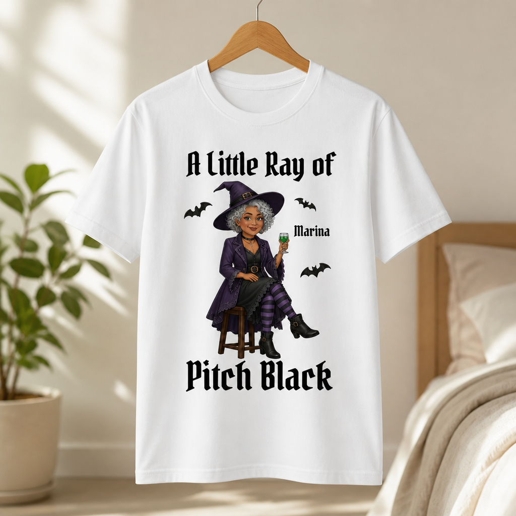 A Little Ray of Pitch Black – Personalized Photo T-shirt – Halloween Gift mockup-product-6a86653b0c8fda6ca4de198e.png