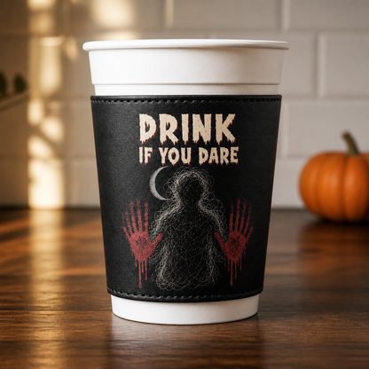 Drink If You Dare – Personalized Leather Cup Cover – Halloween Gift For Friends mockup-product-6a86687f05a7a4a8036c3c8c.png