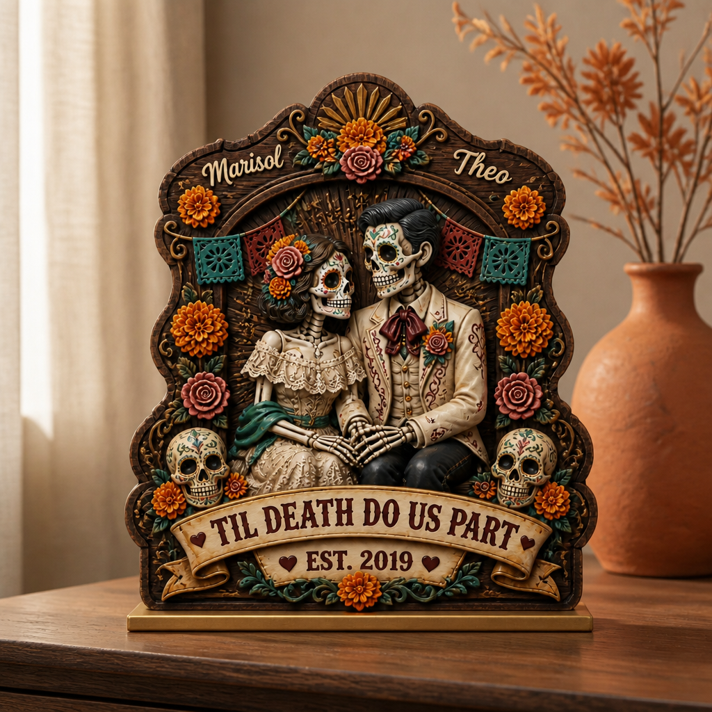 Til Death Do Us Part – Personalized 2-Layer Standing Wooden Plaque – Halloween Gift For Couple mockup-product-6a871117a44b4072fc2e05cd.png