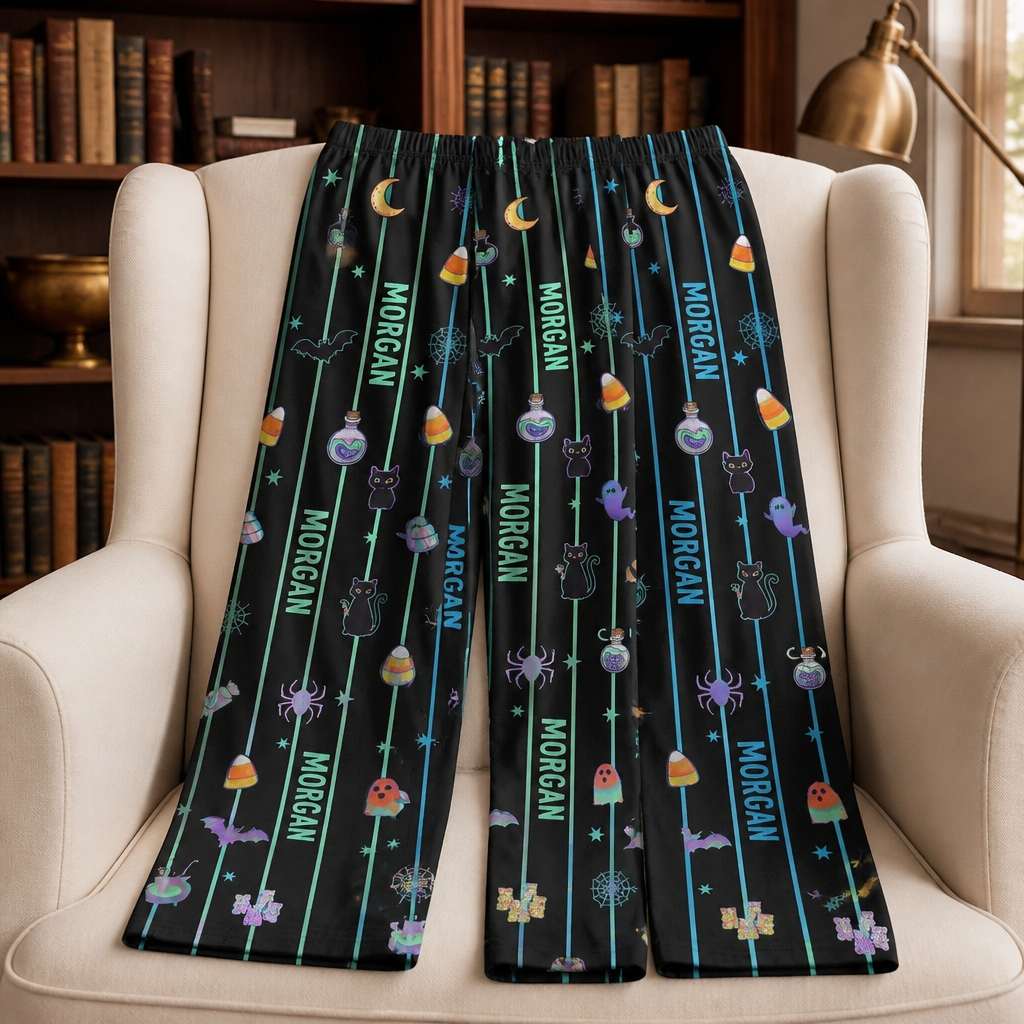 Personalized Halloween Family Pajama Pants - Custom Name Spooky Matching Lounge Pants - Gift For Friends, Gift For Family mockup-product-6a871342eb608cf4321af47a.png