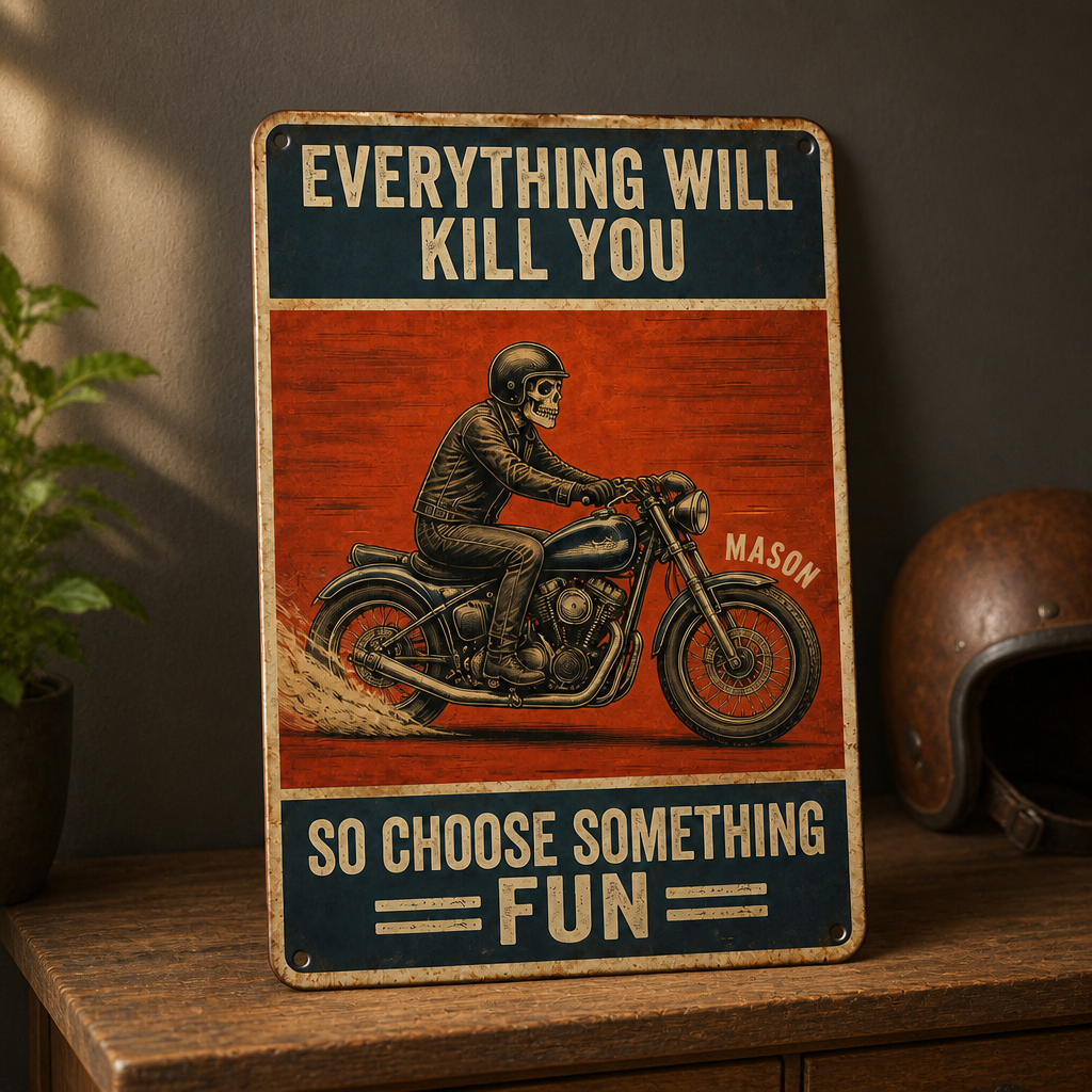 Everything Will K*** You – Personalized Metal Sign – Motorcycle Lover Gift mockup-product-6a87acfd7b2699a4279da5cd.png