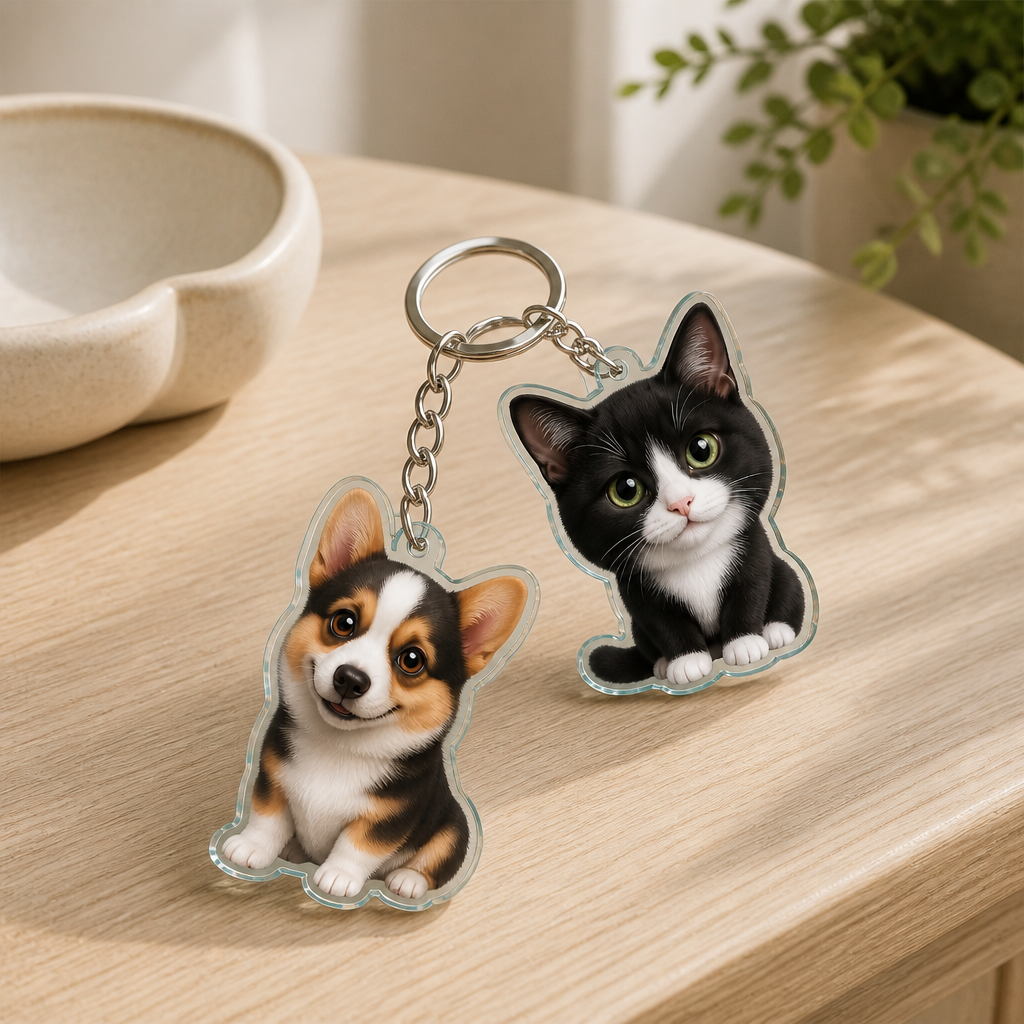 Custom Pet Photo Acrylic Keychain – Personalized Cartoon Dog & Cat Keyring Gift mockup-product-6a87b7d2c5a6015f765ae980.png