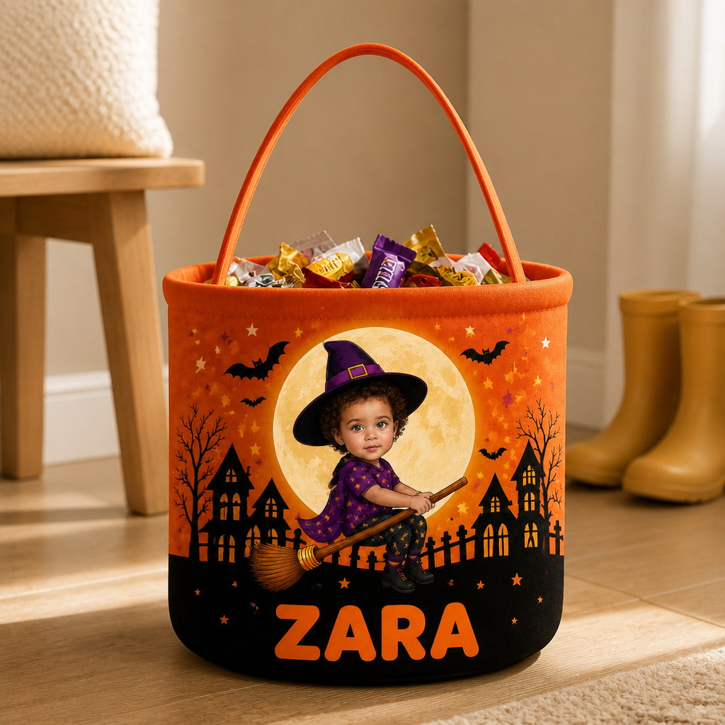 Personalized Flying Witch Trick-or-Treat Basket – Custom Photo Halloween Candy Bucket for Kids mockup-product-6a8814365d7d1cf99dd38d6b.png