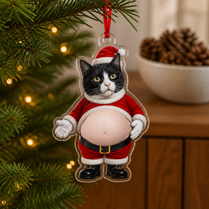 Custom Pet Photo Santa Belly Ornament – Funny Personalized Cat Squishy Belly Christmas Gift mockup-product-6a88214fcdd89e2ca3f5ff88.png