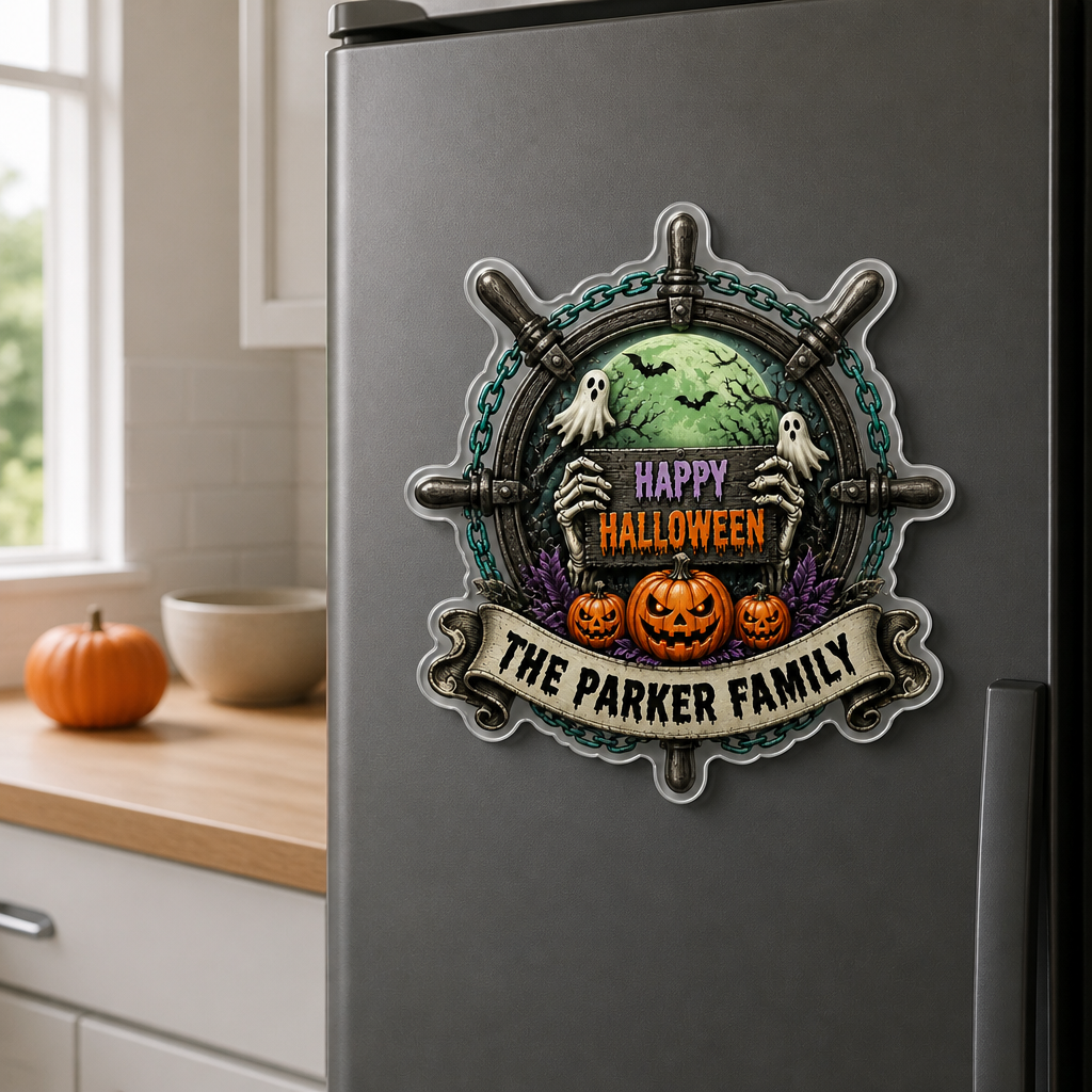 Happy Halloween – Personalized Custom Shape Fridge Magnet – Halloween Gift For Family mockup-product-6a887864ca6052787d461293.png