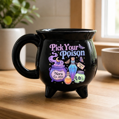 Pick Your Poison – Personalized Halloween Black Ceramic Witch Mug – Halloween Gift For Friends mockup-product-6a887ac8a142ba840af045a9.png