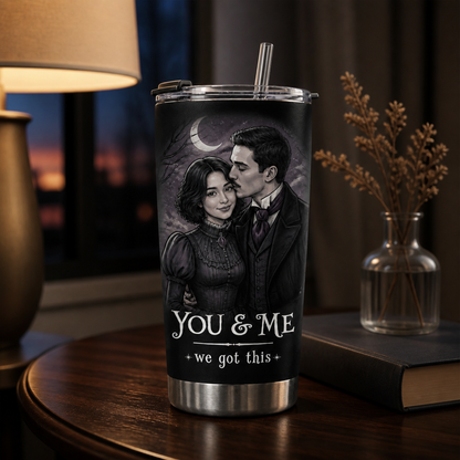 Personalized Gothic Couple Photo Tumbler – You & Me We Got This Custom Romantic Halloween Gift for Him & Her mockup-product-6a891ffffe14ca86b34b8651.png