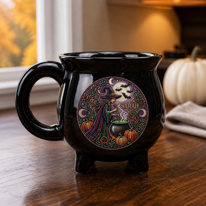 Personalized Witch Cauldron Mug – Custom Name Beaded-Style Halloween Coffee Cup, Mystical Witchy Gift for Her mockup-product-6a89c8b2e1cef07182d87473.png