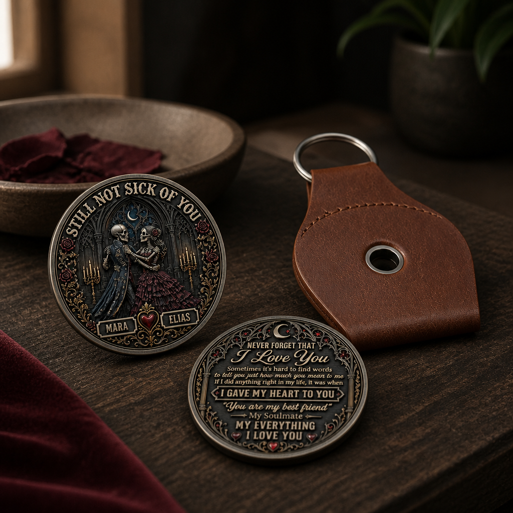 Still Not Sick of You Personalized Gothic Couple Keychain – Custom Skeleton Love Token, Romantic Halloween Gift for Husband, Wife or Partner mockup-product-6a89cb99e1cef07182d87485.png