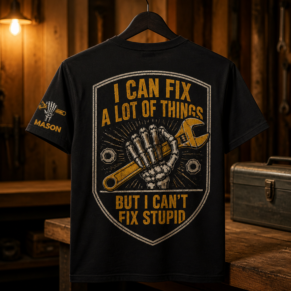 I Can Fix a Lot of Things -  Personalized T-shirt - Halloween Gift For Hims, Boyfriend mockup-product-6a89cbd8084e4464e2c74d01.png