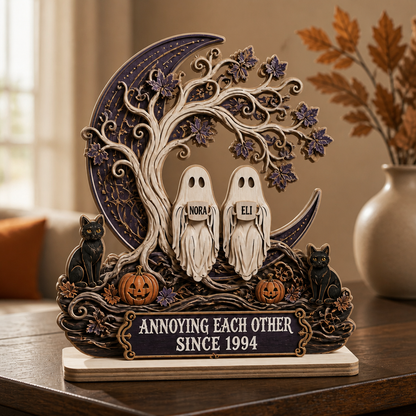Personalized Halloween Ghost Couple Plaque – Custom Names & Year, Funny Anniversary Gift For Husband, Wife & Couples mockup-product-6a8af63370da0effbfafeef7.png