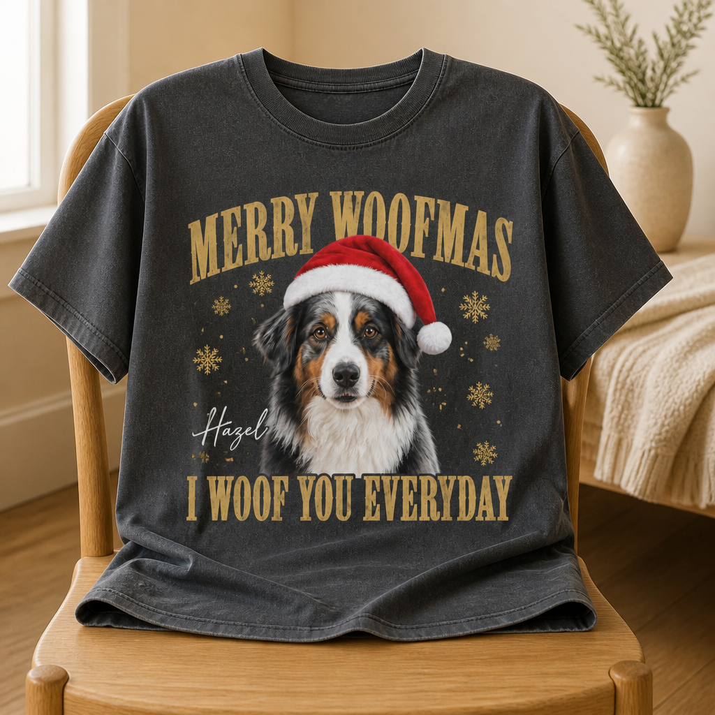 Merry Woofmas – Personalized Photo T-shirt – Christmas Gift mockup-product-6a8bb55b5da330d88ff74149.png