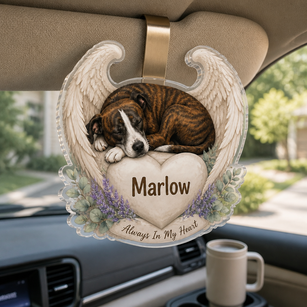 Always In My Heart – Personalized Photo Car Visor Clip – Memorial Gift mockup-product-6a8bf63acc95f9de265524f4.png