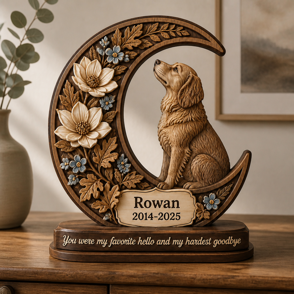 Rowan – Personalized Photo 2-Layer Standing Wooden Plaque – Memorial Gift mockup-product-6a8d476f7f194cc130492810.png